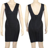 Sexy V-Neck Bandage Dress Black