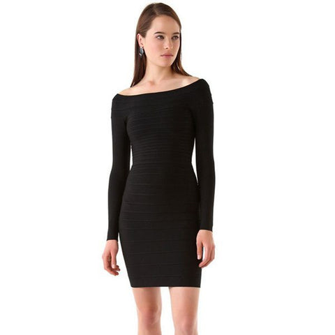 Sexy Long Sleeve Bandage Dress