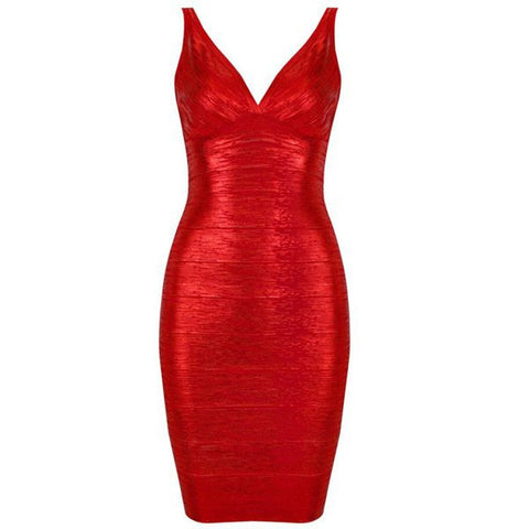 Foil Printed Bandage Dress