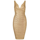 Foil Printed Bandage Dress