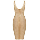 Foil Printed Bandage Dress