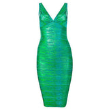 Foil Printed Bandage Dress