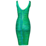 Foil Printed Bandage Dress