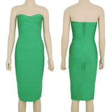 Strapless Mid-Calf Bandage Dress