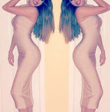 Strapless Mid-Calf Bandage Dress